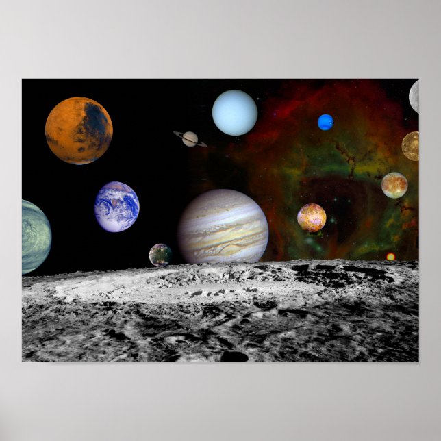 Solar Space System Planets Poster (Front)