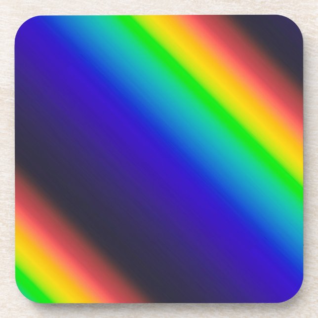 Solar Spectrum Diagonal Beverage Coaster (Front)