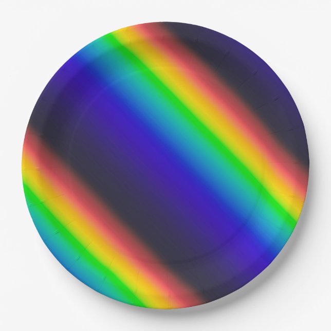 Solar Spectrum Diagonal Paper Plates (Front)