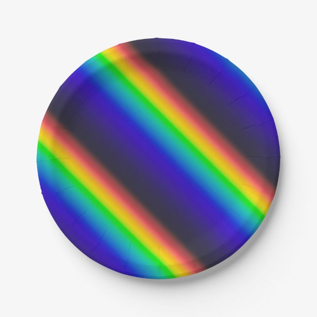 Solar Spectrum Diagonal Paper Plates (Front)