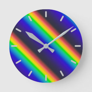 Solar Spectrum Diagonal Round Clock