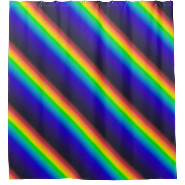 Solar Spectrum Diagonal Shower Curtain (Front)