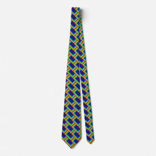 Solar spectrum square scales neck tie