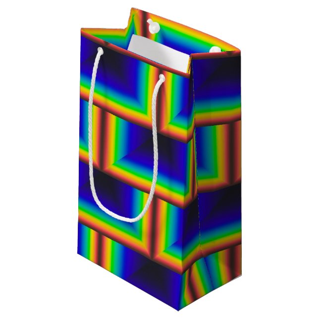 Solar spectrum square scales small gift bag (Front Angled)