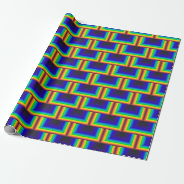 Solar spectrum square scales wrapping paper (Unrolled)