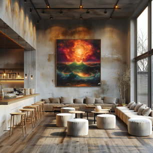 Solar Storm: Impressionist and Surrealist Poster