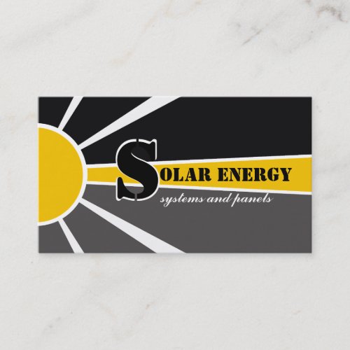 Solarsun EnergyPower alternative sources Business Card