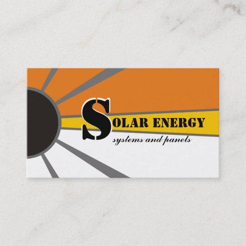 Solarsun EnergyPower alternative sources Business Card