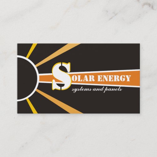 Solarsun EnergyPower alternative sources Business Card
