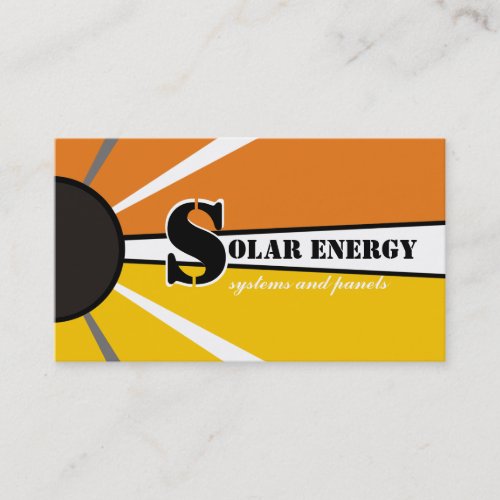 Solarsun EnergyPower alternative sources Business Card