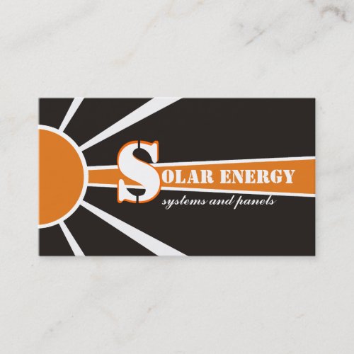 Solarsun EnergyPower alternative sources Business Card