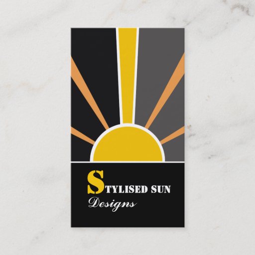 Customizable Solar/sun Energy/Power Alternative Sources Business Card Template