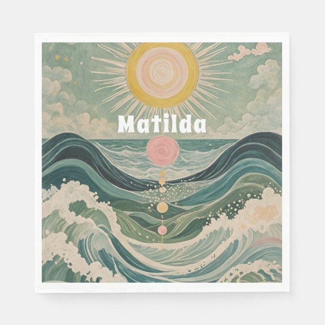 Solar Surge Personalized  Napkins (Front)