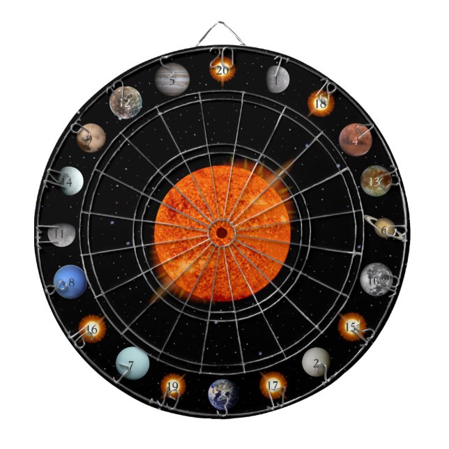 Solar System 20 Count Dart Board (Front)