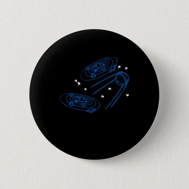 Solar System 2 I Love My Planet Space Galaxy Button (Front)