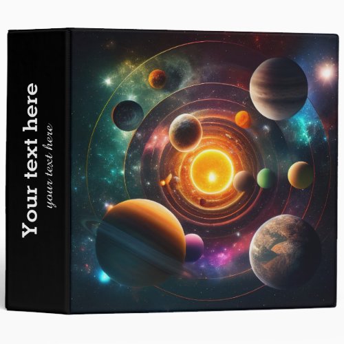 Solar System 3 ring binder