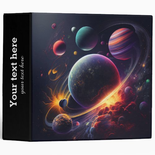 Solar System 3 ring binder