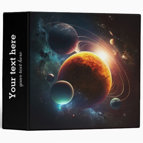 Solar System 3 ring binder