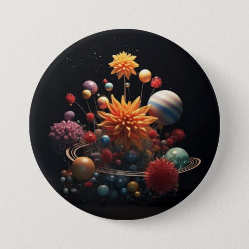 Solar System 75cm Round Badge Button