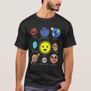 Solar System 8 Little Planets Kawaii Astronomy Spa T-Shirt