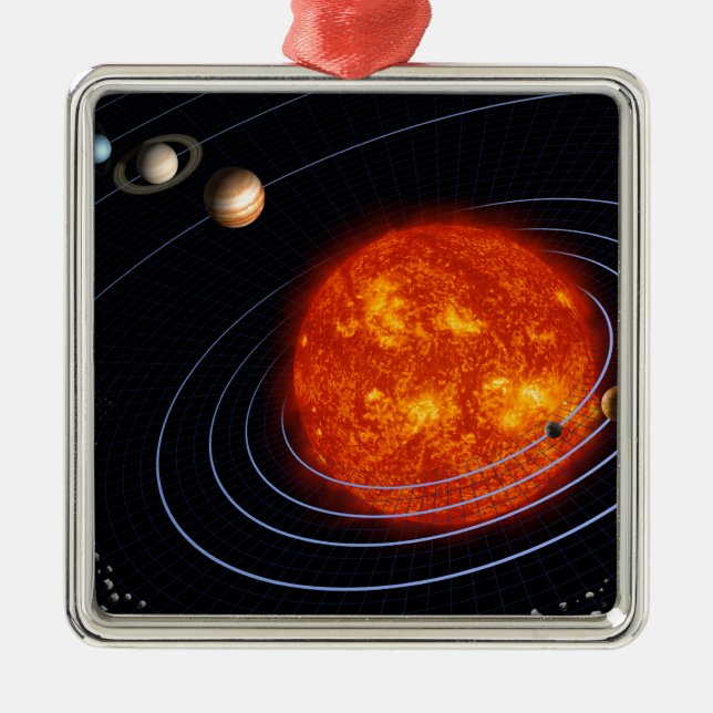 Solar System 8 Metal Ornament (Front)
