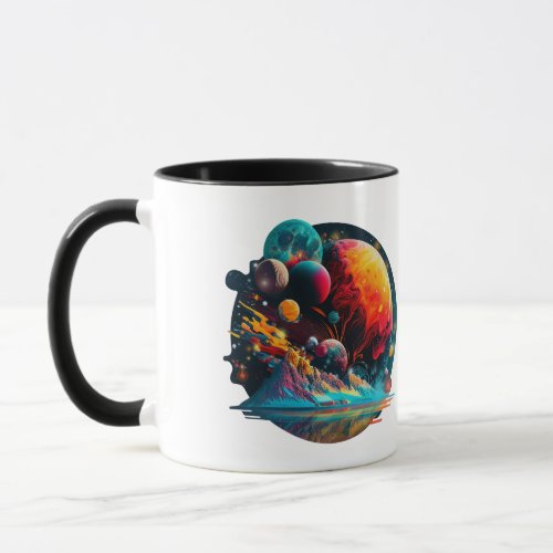 Solar system alignment fantasy mug