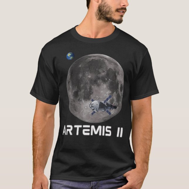 Solar System Artemis Ii Earth Moon Outer T-Shirt (Front)