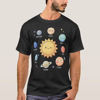 Solar System Astronomy Planets Space Science T-Shirt