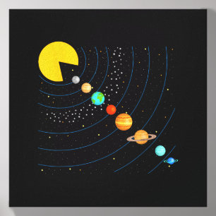 Solar System Astronomy Space Video Games Gifts Canvas Photo Tile