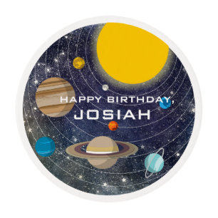 Solar System Birthday Party Edible Frosting Rounds