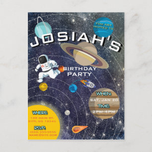 Solar System Birthday Party Invitation