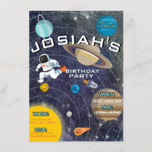 Solar System Birthday Party Invitation