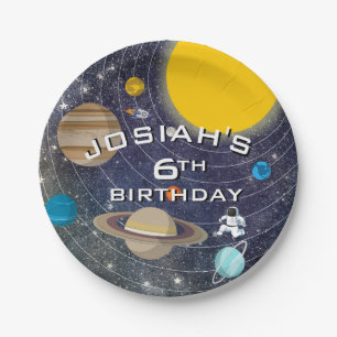 Solar System Birthday Party Paper Plates