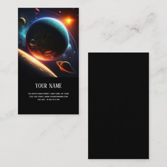 Solar System business card (Front/Back)