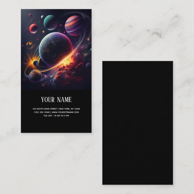 Solar System business card (Front/Back)