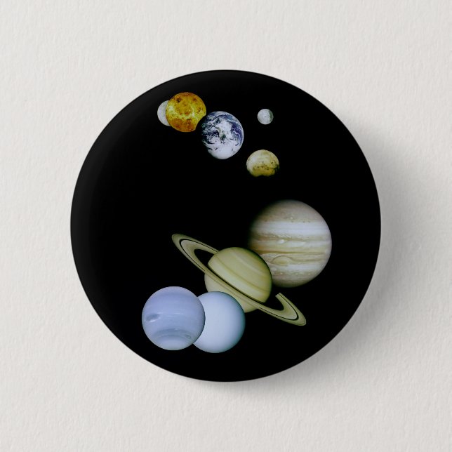 Solar System Button Space - Astronomy Science gift (Front)