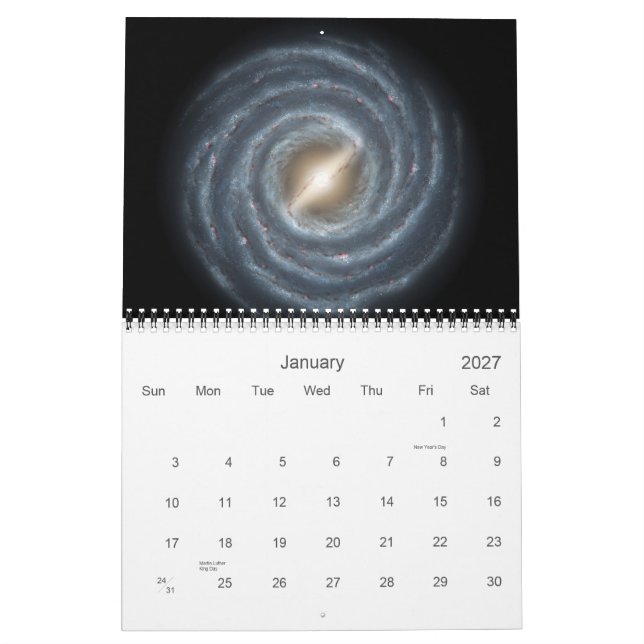 Solar System Calendar (Jan 2027)