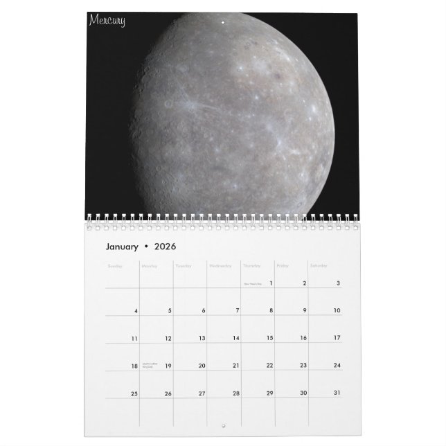 Solar System Calendar (Jan 2026)