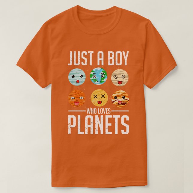 Solar System Cute Planets Boys Space Science Astro T-Shirt (Design Front)