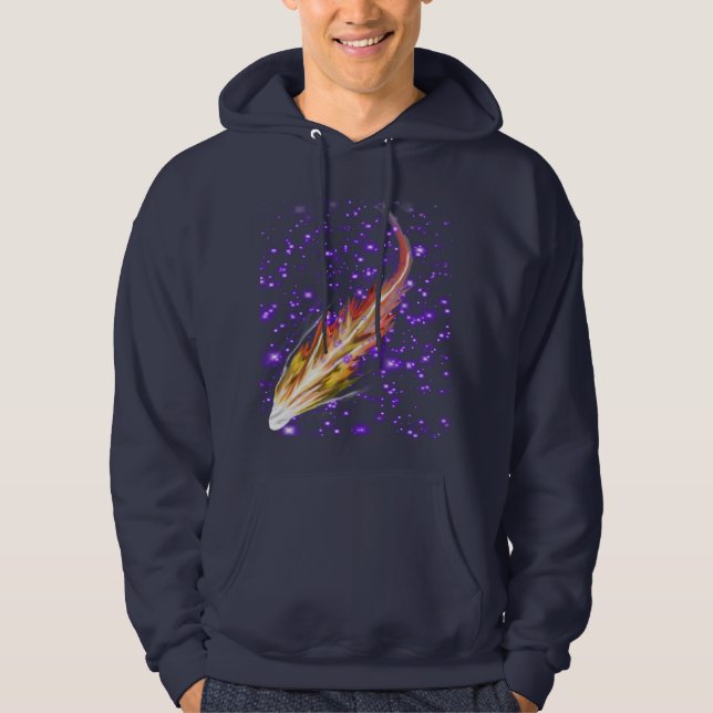 Solar System Design Hoodie With Stars (Front)