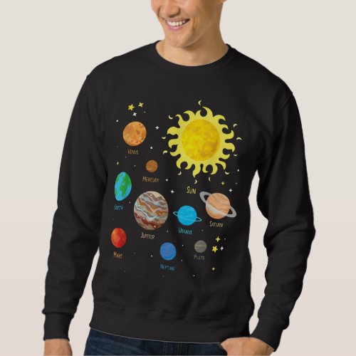 Solar System Dwarf Planets Astronomy Lover Astrona Sweatshirt