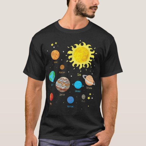 Solar System Dwarf Planets Astronomy Lover Astrona T_Shirt