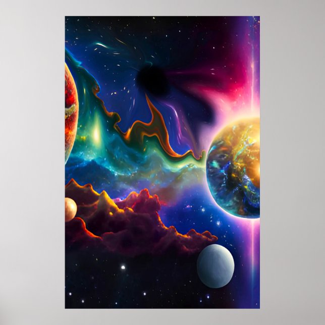 Solar System Entering Blackhole Poster (Front)