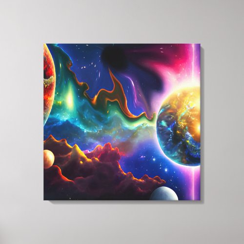 Solar System Entering Blackhole Stretched Canvas