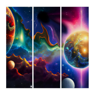 Solar System Entering Blackhole Triptych