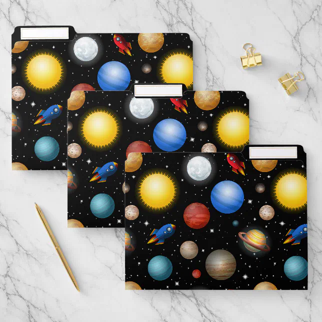 Solar System File Folders | Zazzle