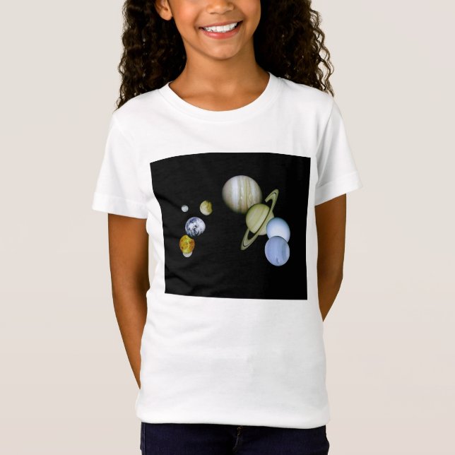 Solar System Girls Baby Doll Space Science gift T-Shirt (Front)