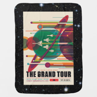 Solar System Grand Tour for space tourism Baby Blanket
