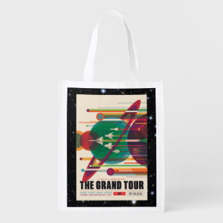 Solar System Grand Tour for space tourism Grocery Bag