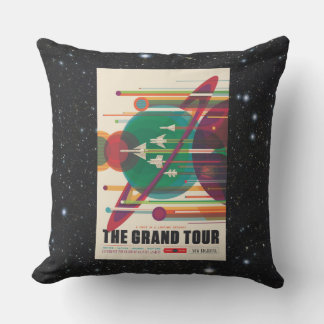 Solar System Grand Tour for space tourism Outdoor Pillow